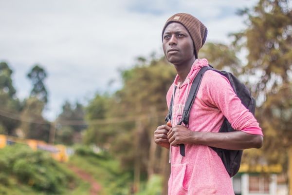 STARING INTO THE ABYSS: Eliud Mageka Kamuri, the Riangoko FC midfielder who dreams of one day, playing professional football. PHOTO/SPN/Brian Kinyanjui