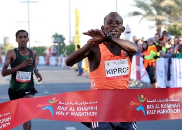 Stephen Kiprop wins the Ras Al Khaimah Half Marathon. PHOTO/ MYBESTRUNS.COM