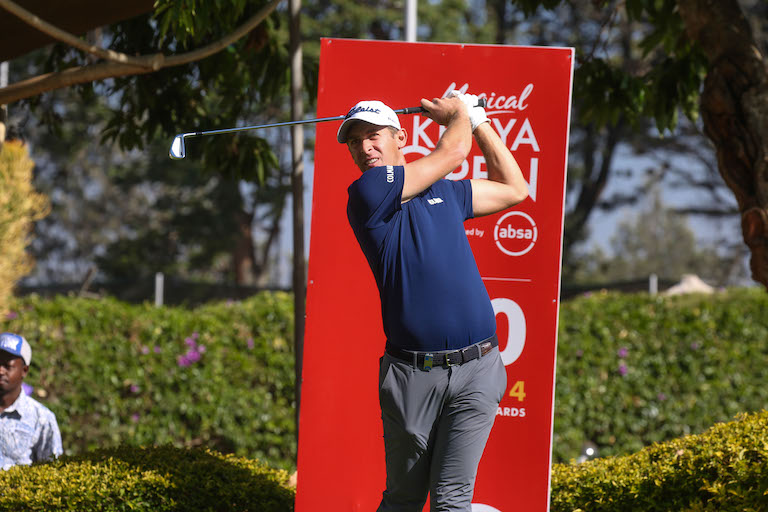 The 2018 Kenya Open winner Lorenzo Gagli in action at the 2019 Magical Kenya Open Pro-Am on Wednesday, March 13, 2019. PHOTO/Courtesy/Organisers