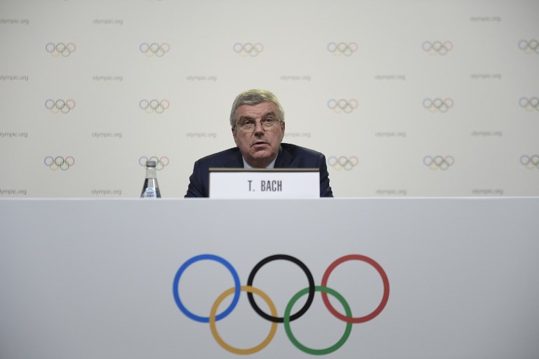 The International Olympic Committee (IOC) President German Thomas Bach speaks during a press conference at the end of the 133rd IOC session on October 9, 2018 in Buenos Aires, Argentina. PHOTO/AFP