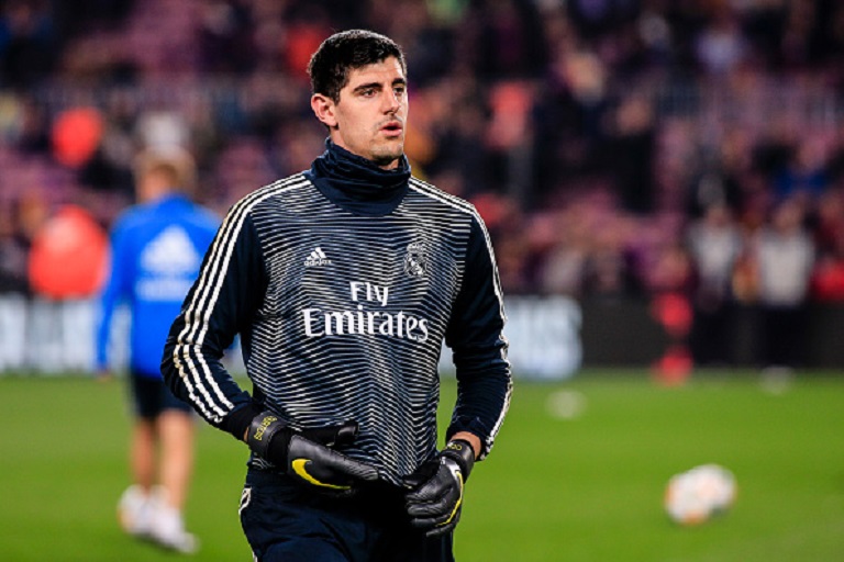 Thibaut Courtois of Real Madrid during the semi-final first leg of Spanish King Cup / Copa del Rey football match between FC Barcelona and Real Madrid on 6 February 2019 at Camp Nou stadium in Barcelona, Spain. PHOTO/GettyImages