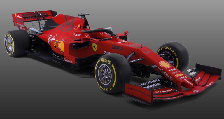 This undated and unlocated handout image released by the Ferrari Press Office on February 15, 2019 shows the new Ferrari Formula One SF90 which is unveiled the same day. PHOTO/AFP