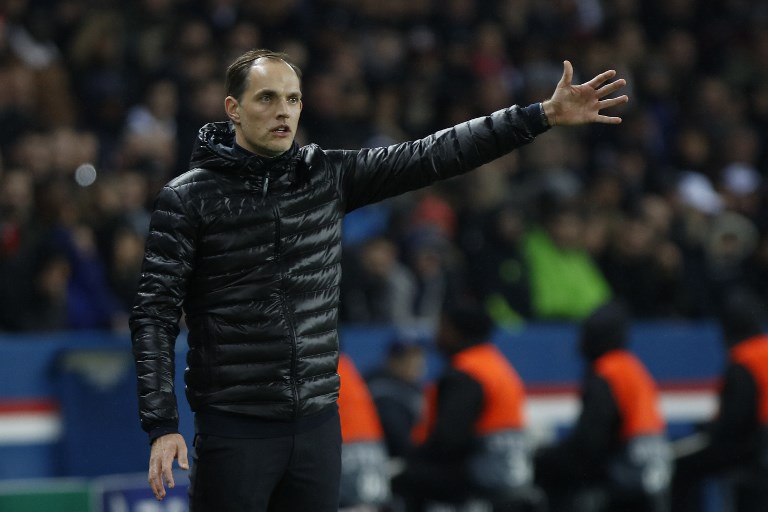 Thomas Tuchel of PSG during the UEFA Champions League Round of 16 Second Leg match between Paris Saint-Germain and Manchester United at Parc des Princes on March 06, 2019 in Paris. PHOTO/AFP