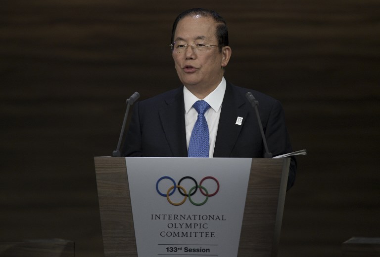 Toshiro Muto, the CEO of the 2020 Tokyo Olympics organising committee, delivers a speech during the 133rd IOC session in Buenos Aires, on October 08, 2018. PHOTO/AFP