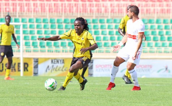 Tusker FC in action against Egyptian side Zamalek. PHOTO | Tusker