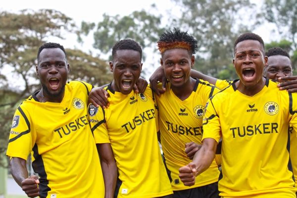Tusker FC players react during a past Kenya Premier League match. PHOTO | Tusker FC