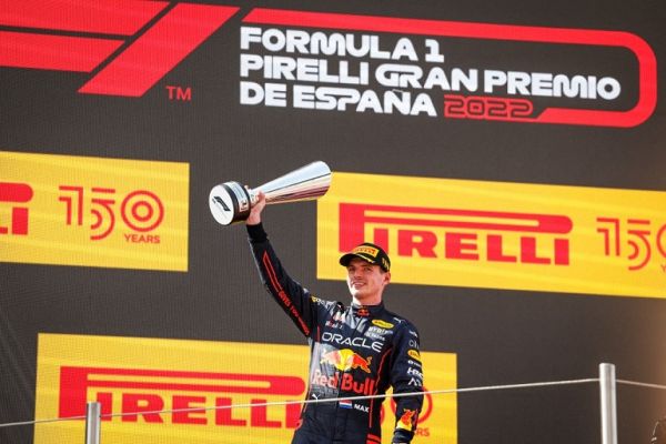 VERSTAPPEN Max (ned), Red Bull Racing RB18, portrait podium during the Formula 1 Pirelli Grand Premio de Espana 2022, 6th round of the 2022 FIA Formula One World Championship, on the Circuit de Barcelona-Catalunya, from May 20 to 22, 2022 in Montmelo, Spain. PHOTO | AFP