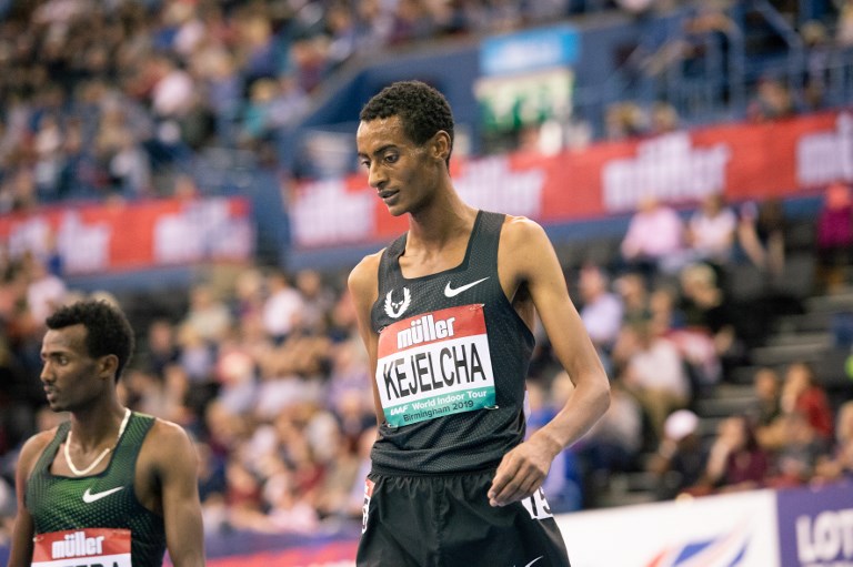 Yomif Kejelcha pictured at the 1500m indoor meeting at Arena Birmingham, Birmingham on Saturday 16th February 2019. PHOTO/AFP