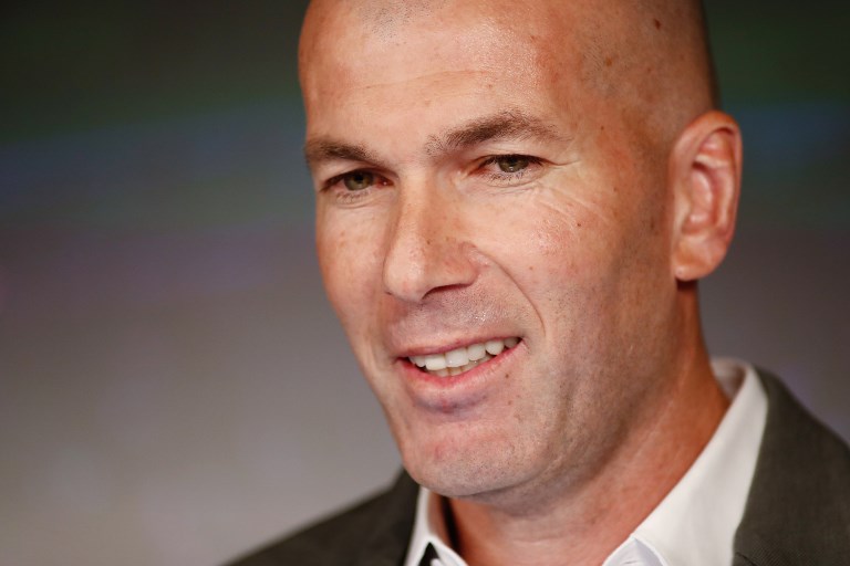 Zinedine Zidane during his presentation as new coach of Real Madrid on March 11, 2019 at Santiago Bernabeu Stadium in Madrid, Spain. PHOTO/AFP