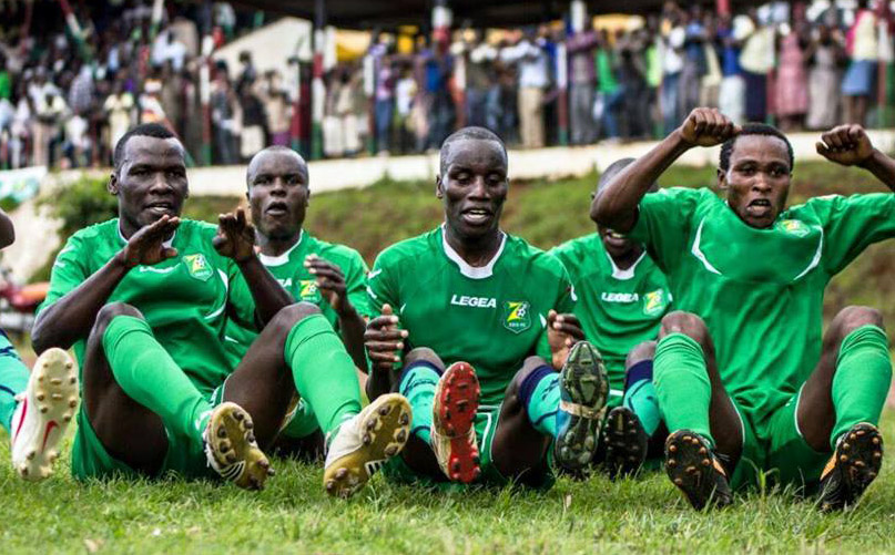 Zoo Kericho FC celebrate a goal in a previous SPL match. PHOTO/File